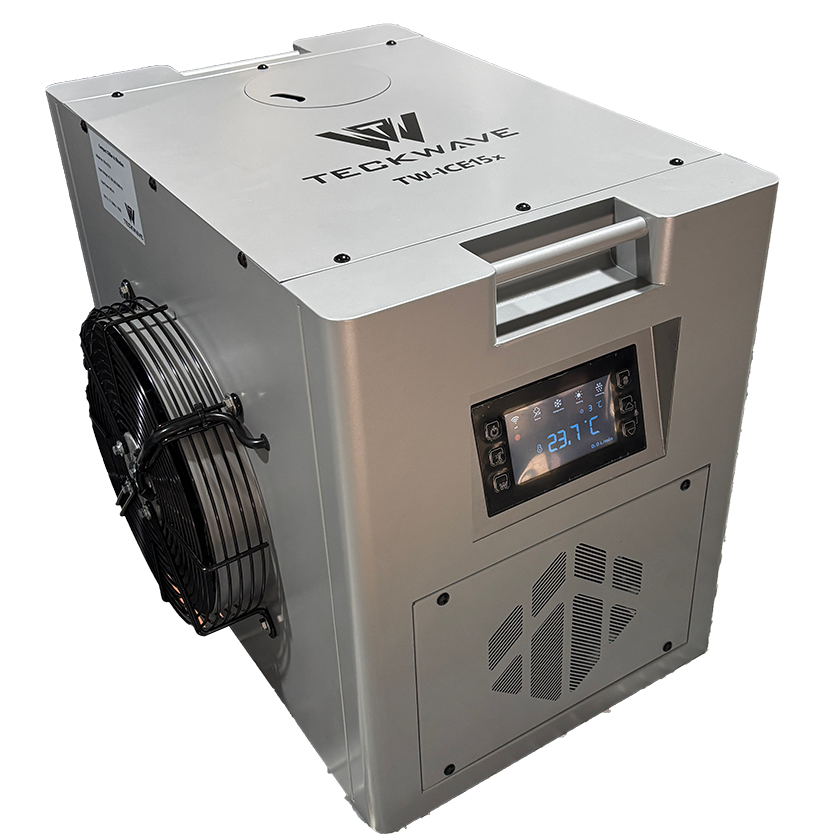 TW-ICE25x chiller for ice bath with TECKWAVE app, featuring digital control and efficient cooling.