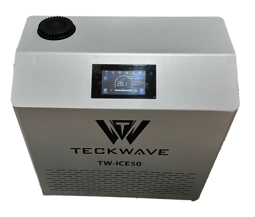 TW-ICE50 Premium Supercharged Chiller for ice bath with digital display and control knob.