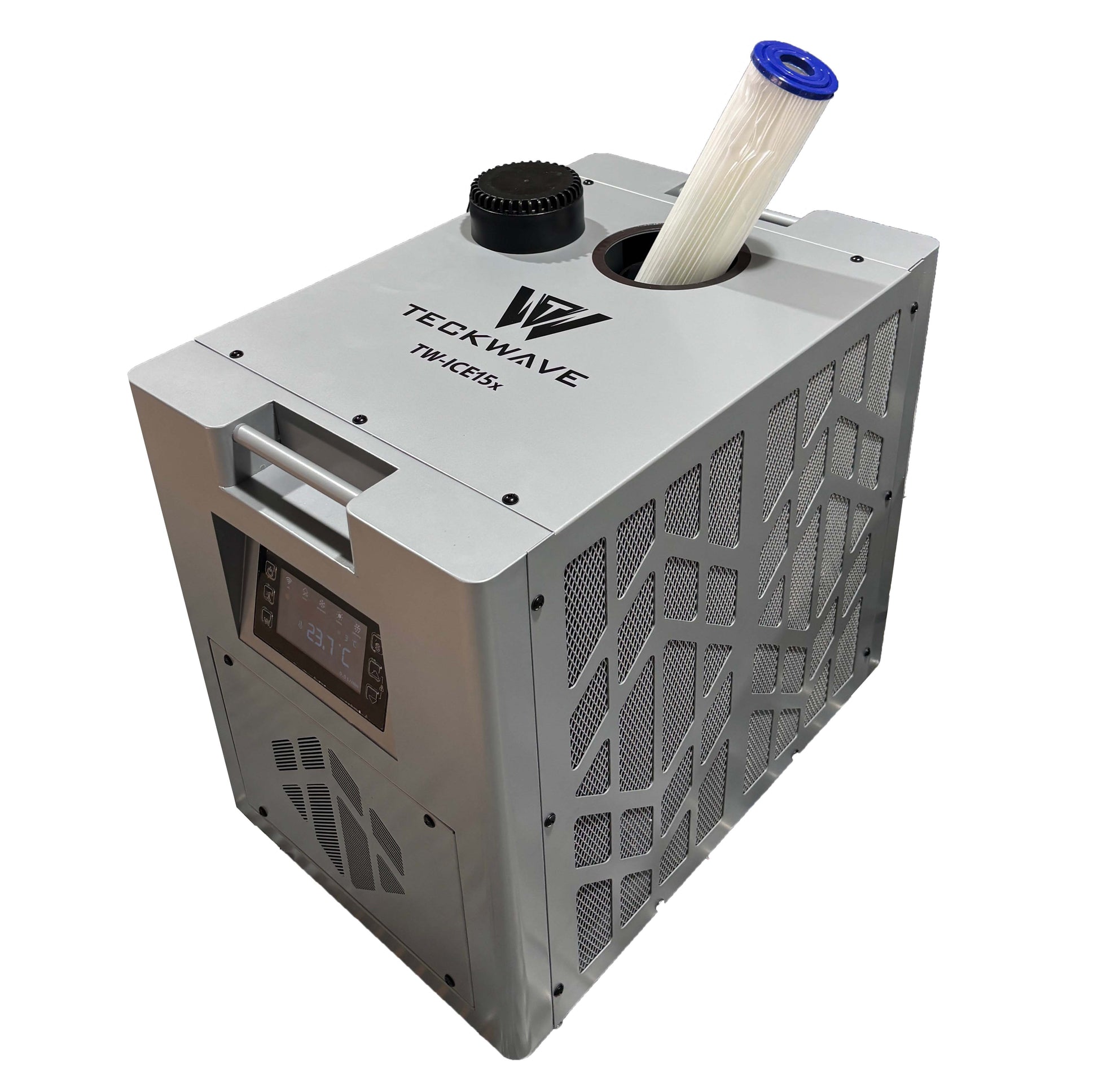 TW-ICE25x Enduro Supercharged Chiller for ice bath with a digital display and filter.