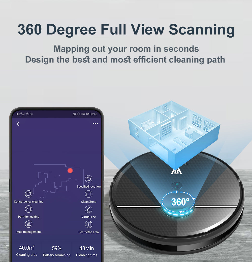 TECKWAVE Laser Robot Vacuum Cleaner (TW-R20)