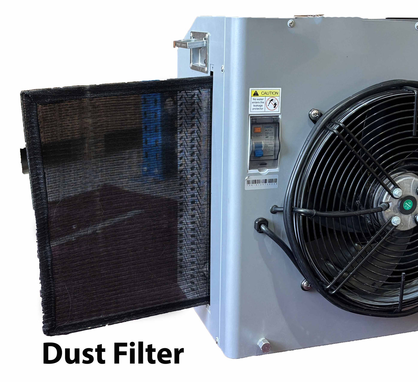 TW-ICE50x supercharged chiller with dust filter for efficient ice bath cooling.