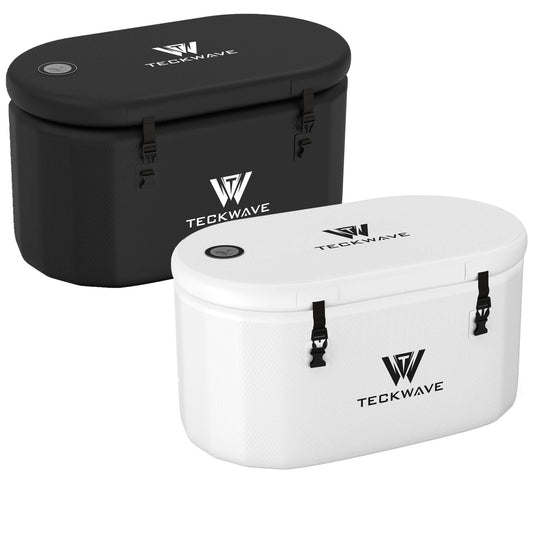 TECKWAVE TW-P10XW portable ice bath is made of military grade, sun proof PVC shell and drop stich cord