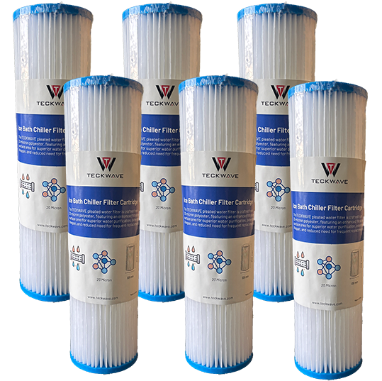Pack of 6 Original Filter Elements for TECKWAVE Ice Bath Chiller/Heater