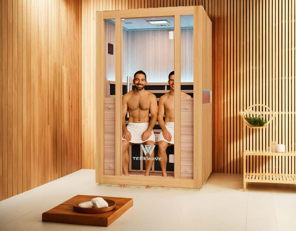 UrbanGlow Infrared Sauna, a sleek, space-saving sanctuary designed for two