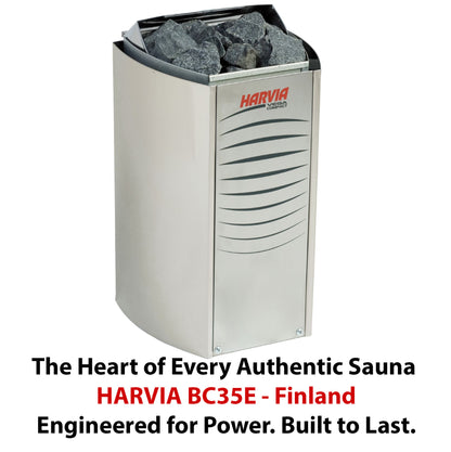 UrbanTherma Traditional Sauna with Finland Harvia Heater
