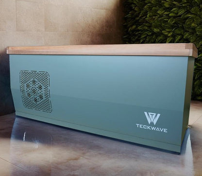 Our Olive Green Signature ice bath &amp; cold plunge combo, featuring a compact ice bath chiller and filtration system, marries high performance with luxury. 