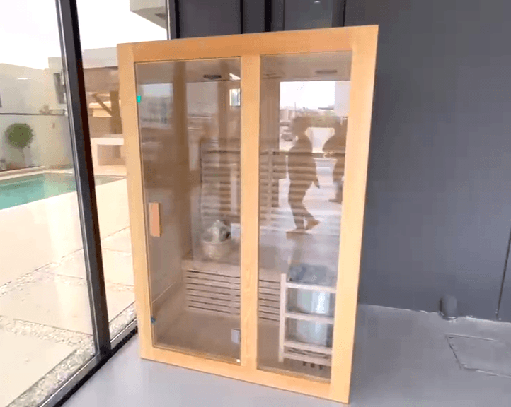 TECKWAVE UrbanTherma Traditional Sauna with a pool view in Abu Dhabi