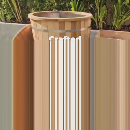 The Artisan Barrel Ice Bath with Chiller (Natural Cedar)