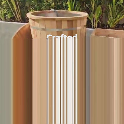 The Artisan Barrel Ice Bath with Chiller (Natural Cedar)