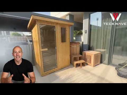 ThermoElite Cabin Sauna with Finland Harvia Heater (Outdoor)